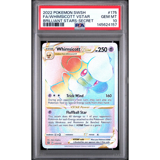 Pokémon TCG: Whimsicott Vstar #175 PSA 10 - Brilliant Stars-145624157