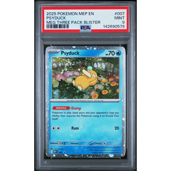 Pokémon TCG: Psyduck #007 PSA 9 - Mega Evolution Promo-142690579