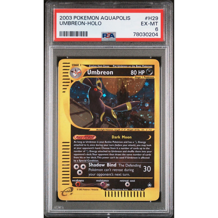 Pokémon TCG: Umbreon Holo #H29 PSA 6-78030204