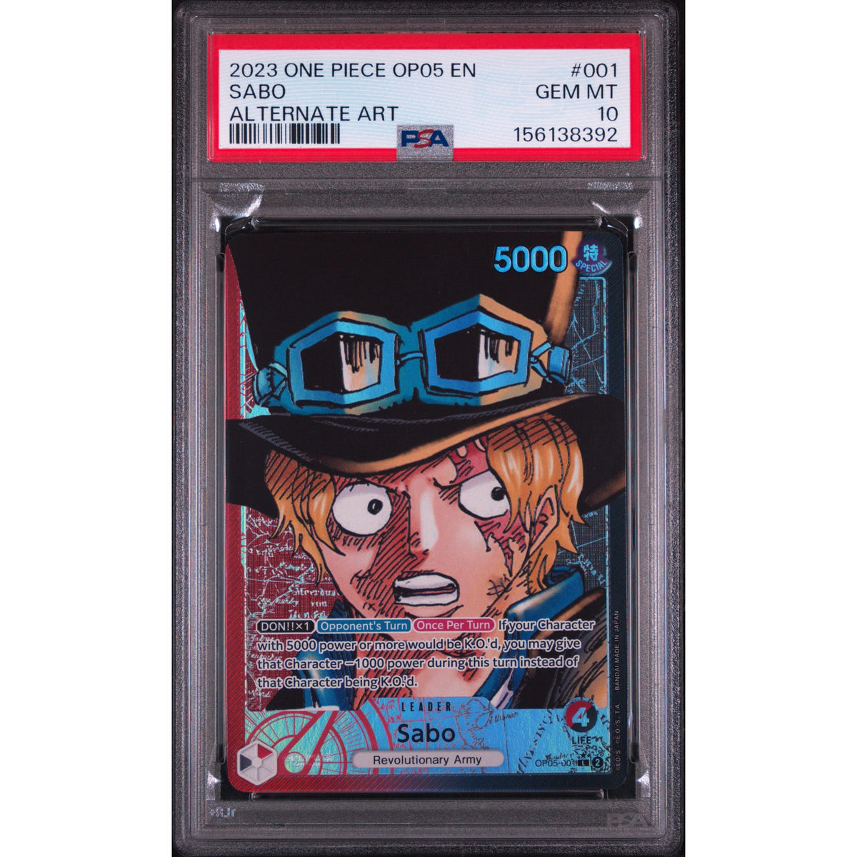One Piece TCG: Sabo #001 PSA 10-156138392