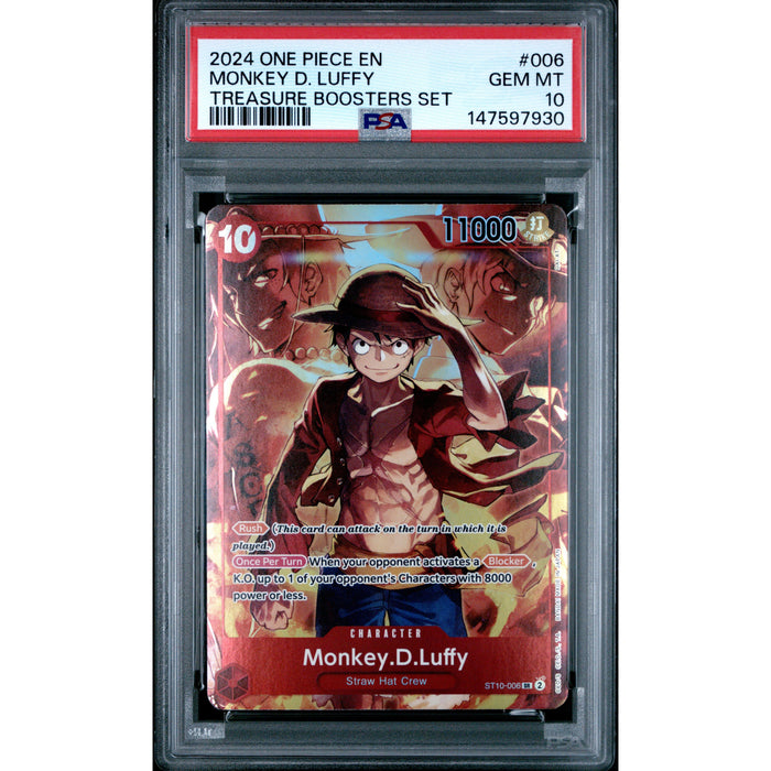One Piece TCG: Monkey D. Luffy #006 PSA 10-147597930