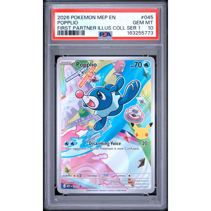Pokémon TCG: Popplio #045 PSA 10-163255773