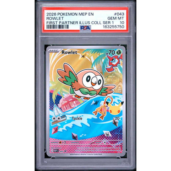 Pokémon TCG: Rowlet #043 PSA 10-163255750