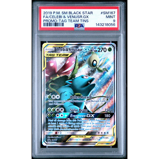Pokémon TCG: Celebi & Venusaur Gx SM167 PSA 9 - Sun & Moon Black Star Promo-143218056