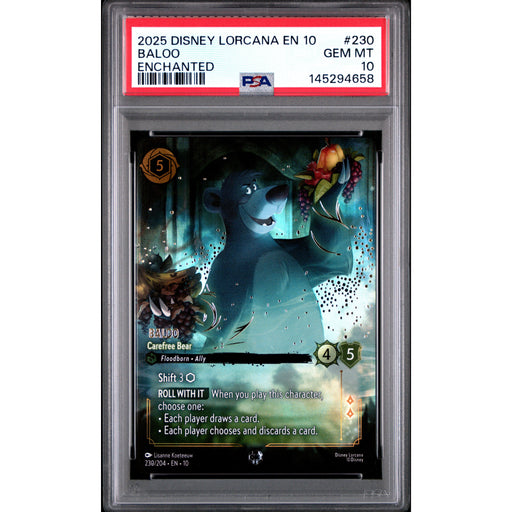 Disney Lorcana: Baloo #230 PSA 10-145294658