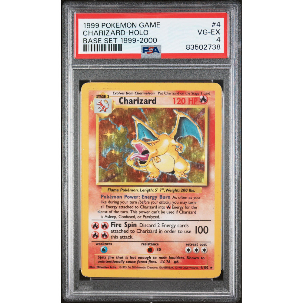 Pokémon TCG: Charizard Holo #4 PSA 4 - Base Set