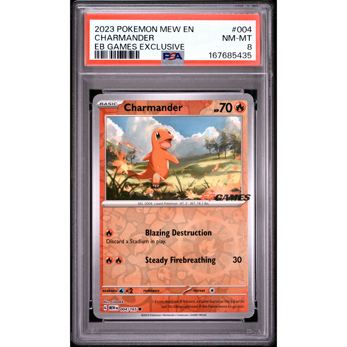Pokémon TCG: Charmander #004 PSA 8-167685435