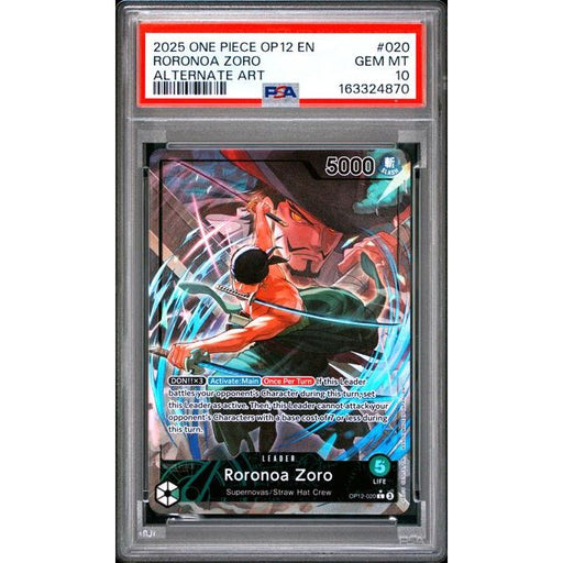 One Piece TCG: Roronoa Zoro #020 PSA 10-163324870