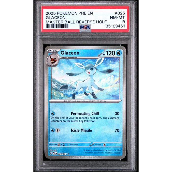 Pokémon TCG: Glaceon #025 PSA 8-135109451