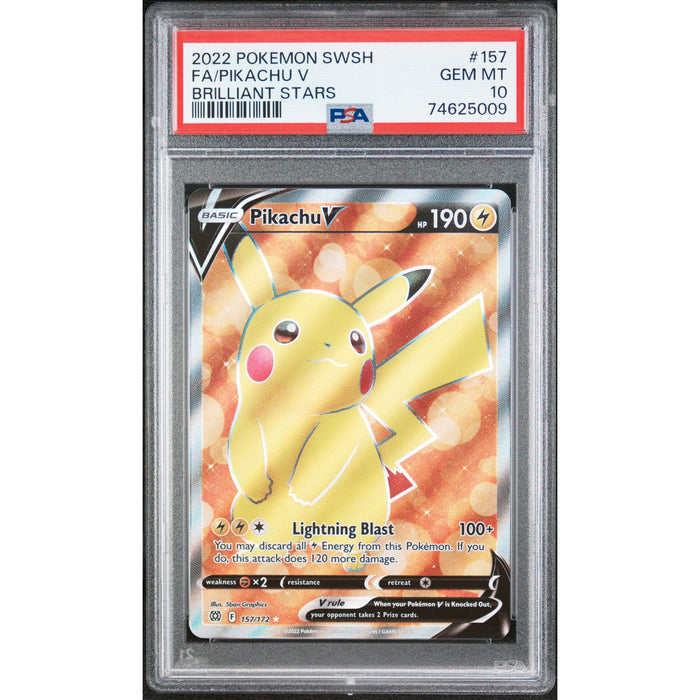 Pokémon TCG: Pikachu V #157 PSA 10-74625009