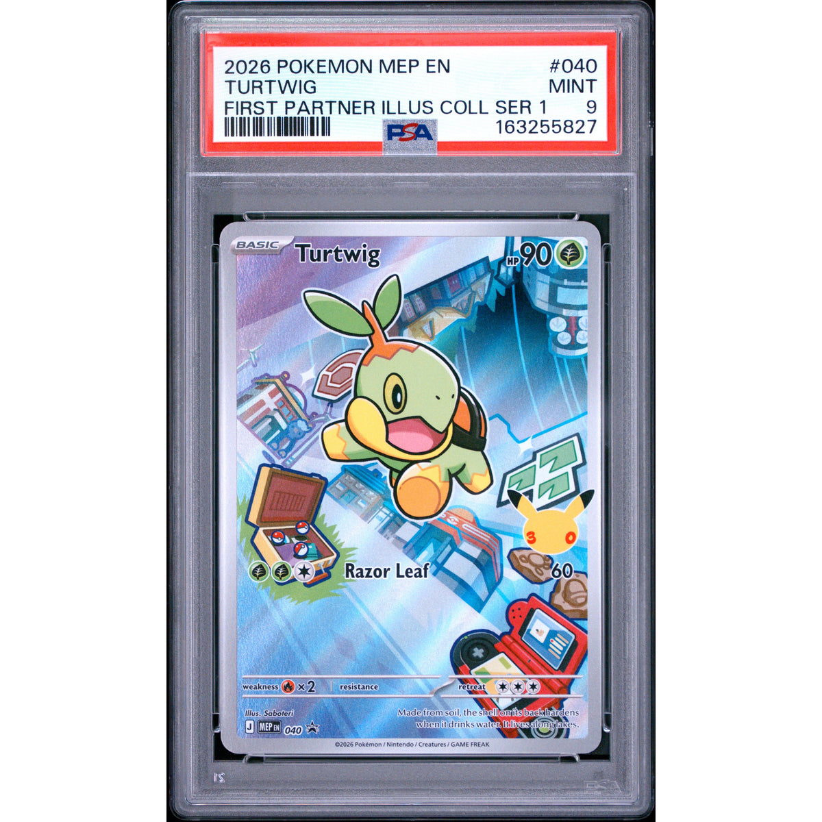 Pokémon TCG: Turtwig #040 PSA 9-163255827