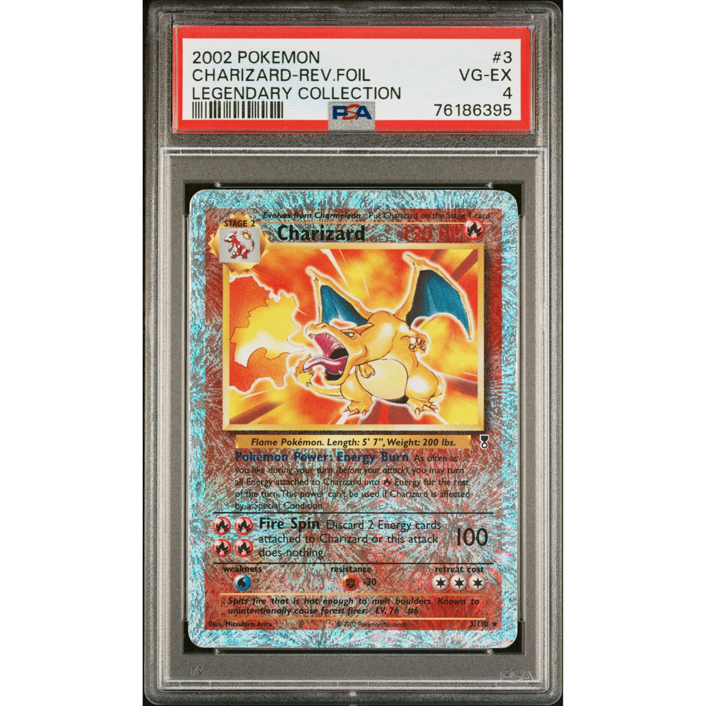 Pokémon TCG: Charizard Reverse Holo #3 PSA 4