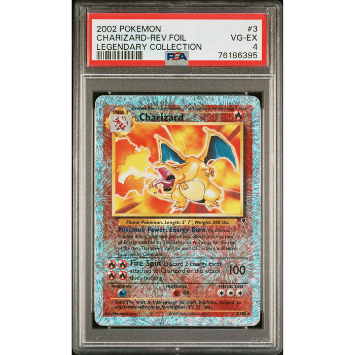 Pokémon TCG: Charizard Reverse Holo #3 PSA 4-76186395