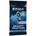 Introducing the Magic: The Gathering – Reality Fracture Play Booster Display by Wizards of the Coast. Each display pack showcases a hooded figure casting blue magic and contains 14 cards, including 2 or more legendary cards per pack. Suitable for ages 13 and up, this Play Booster Box is perfect for collectors and players, delivering an exhilarating Magic: The Gathering experience with every opening.