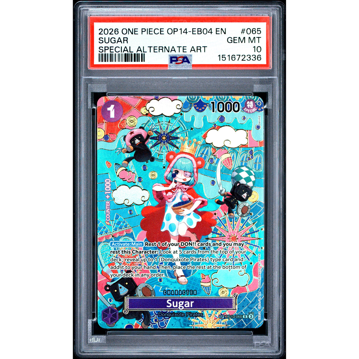 One Piece TCG Sugar OP10-065 PSA 10 – Gradet kort | Rogerz.dk