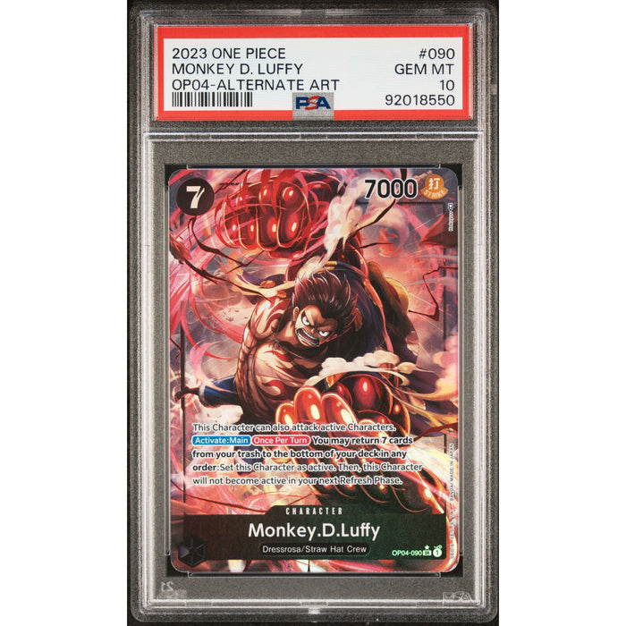 One Piece TCG: Monkey D. Luffy #090 PSA 10-92018550