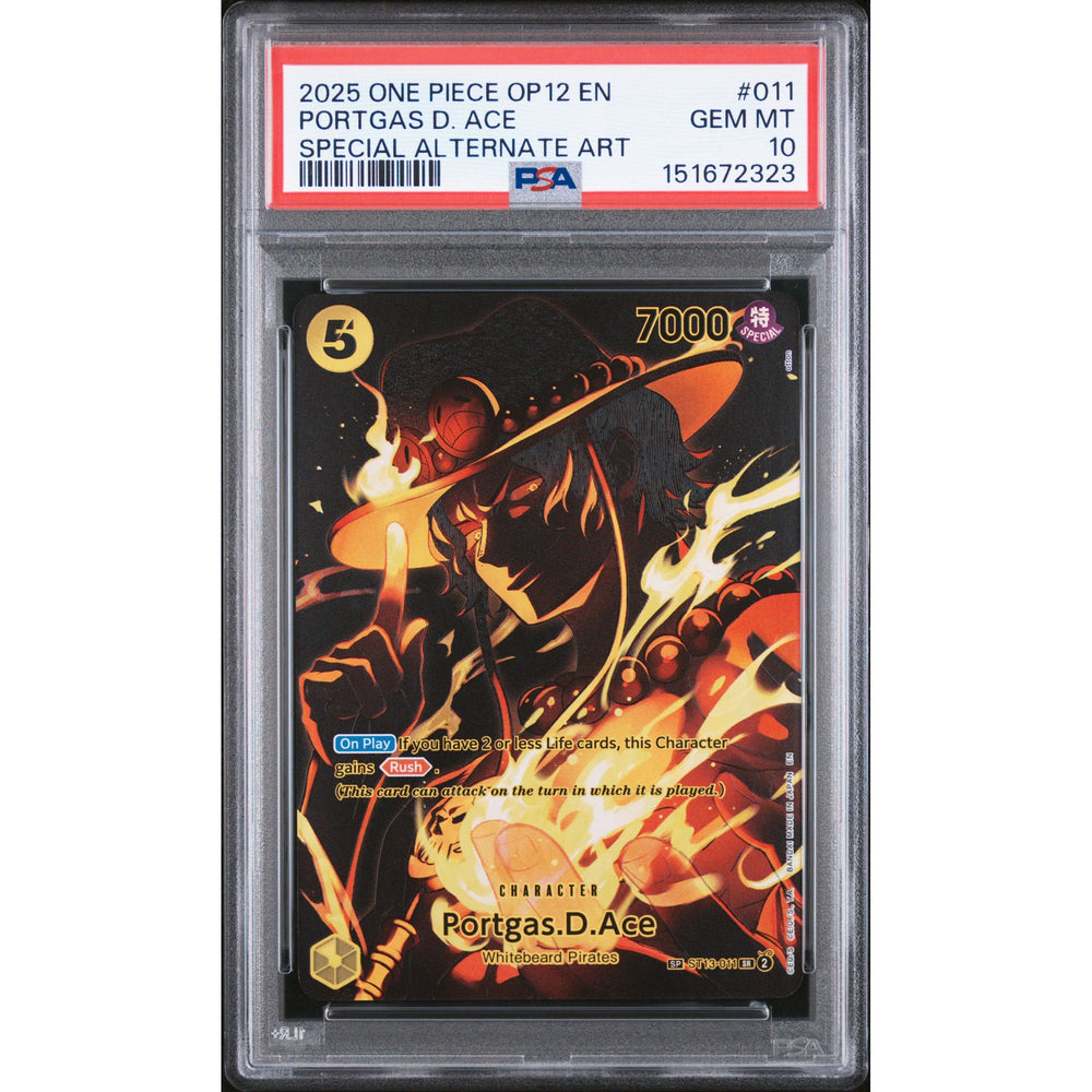 One Piece TCG: Portgas D. Ace #011 PSA 10