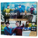 Box art for the Magic: The Gathering – Star Trek Divergent Timeline Scene Box from Wizards of the Coast, featuring the Star Trek crew on a spaceship bridge; displays branding, product details, and an image of scene cards combined from the Divergent Timeline Scene Box. Also highlights that Star Trek Play Boosters are included as part of the set.