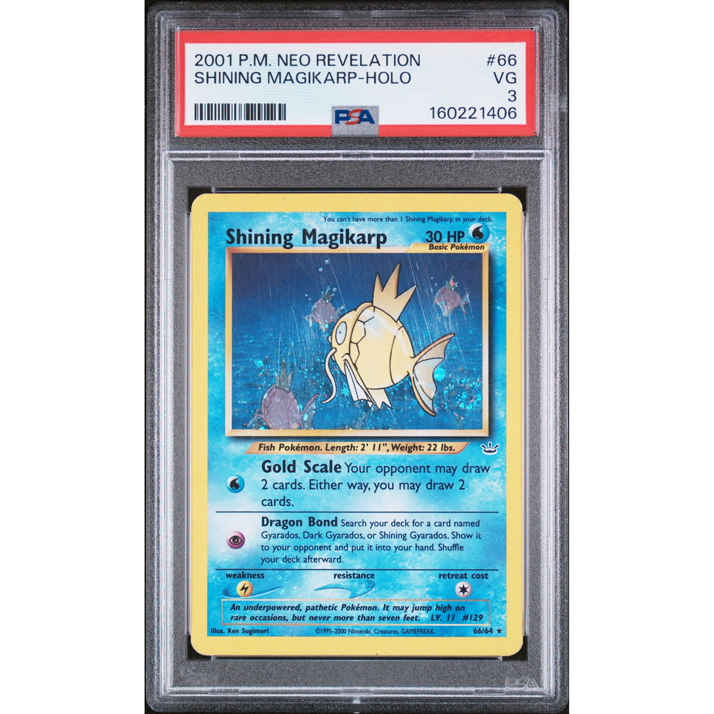Pokémon TCG: Shining Magikarp Holo #66 PSA 3 - Neo Revelation