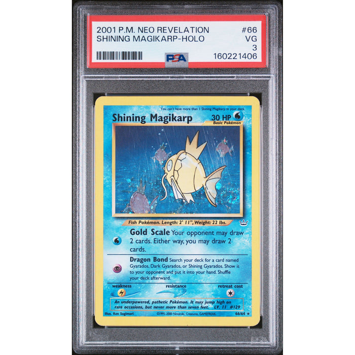 Pokémon TCG: Shining Magikarp Holo #66 PSA 3-160221406