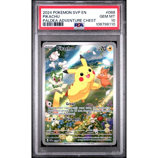 Pokémon TCG: Pikachu #088 PSA 10 - Scarlet & Violet Black Star Promos