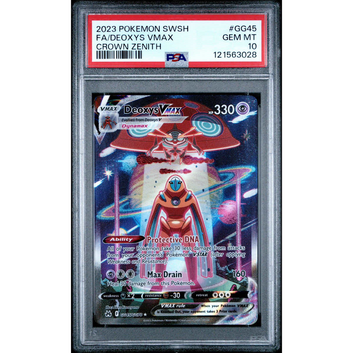 Pokémon TCG: Deoxys Vmax #GG45 PSA 10-121563028