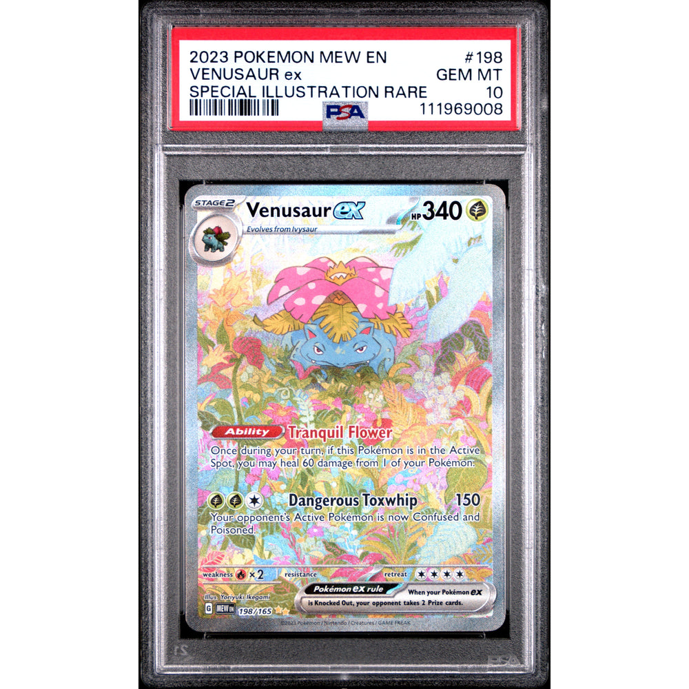 Pokémon TCG: Venusaur Ex #198 PSA 10 - 151