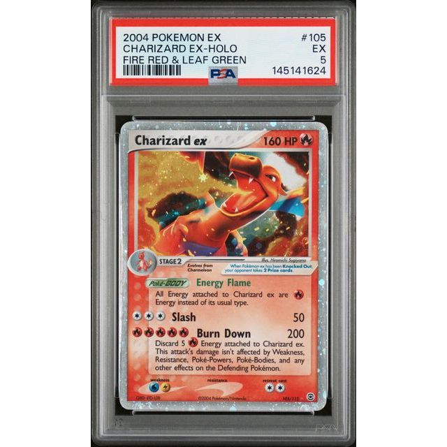 Pokémon TCG: Charizard Ex Holo #105 PSA 5 - FireRed & LeafGreen