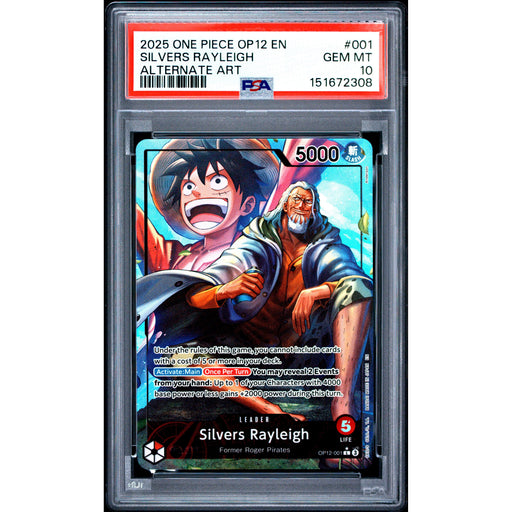 One Piece TCG: Silvers Rayleigh #001 PSA 10-151672308