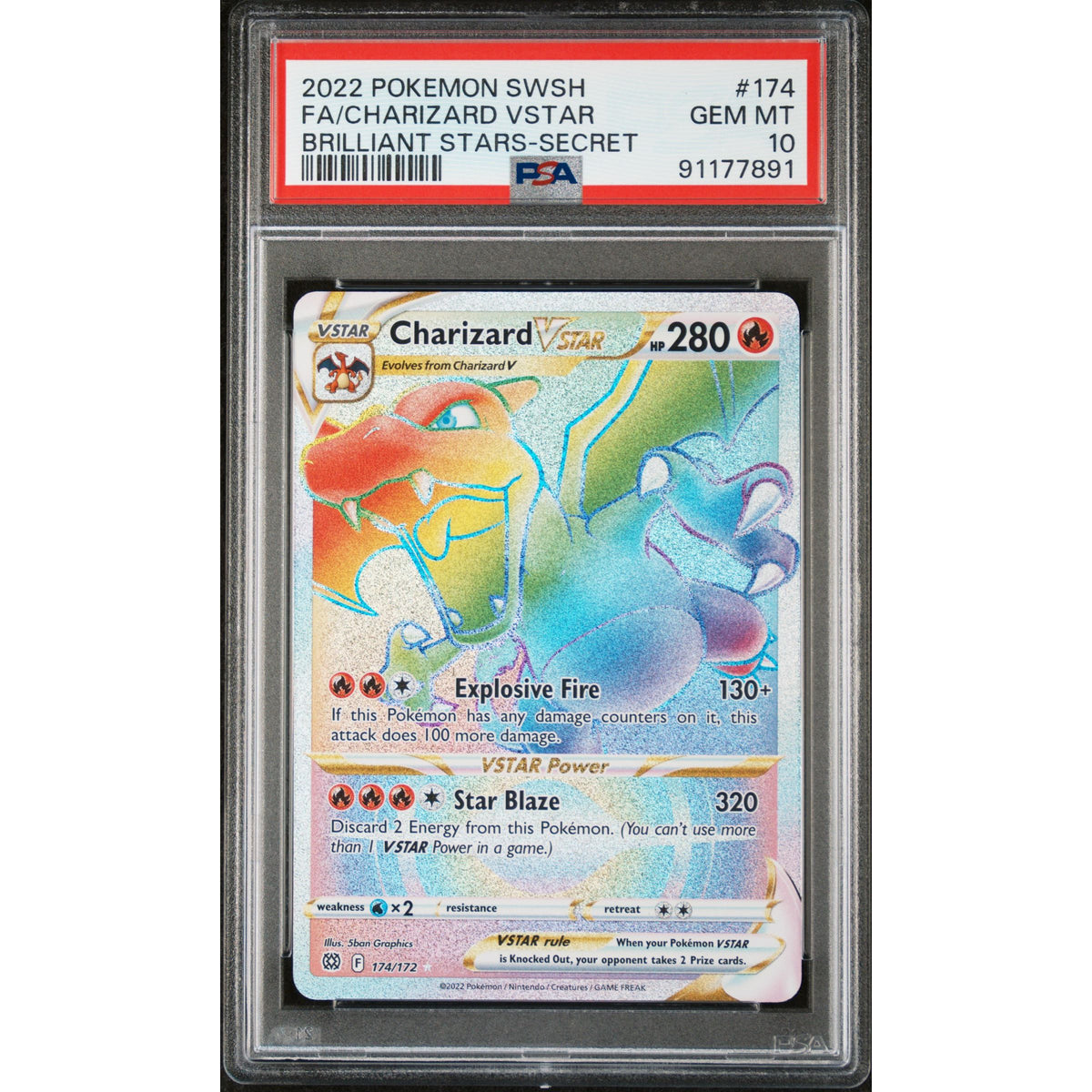 Pokémon TCG: Charizard Vstar #174 PSA 10-91177891