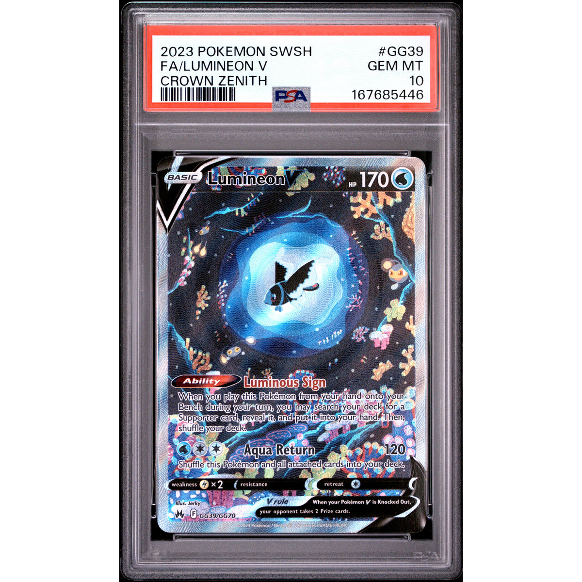 Pokémon TCG: Lumineon V #GG39 PSA 10-167685446
