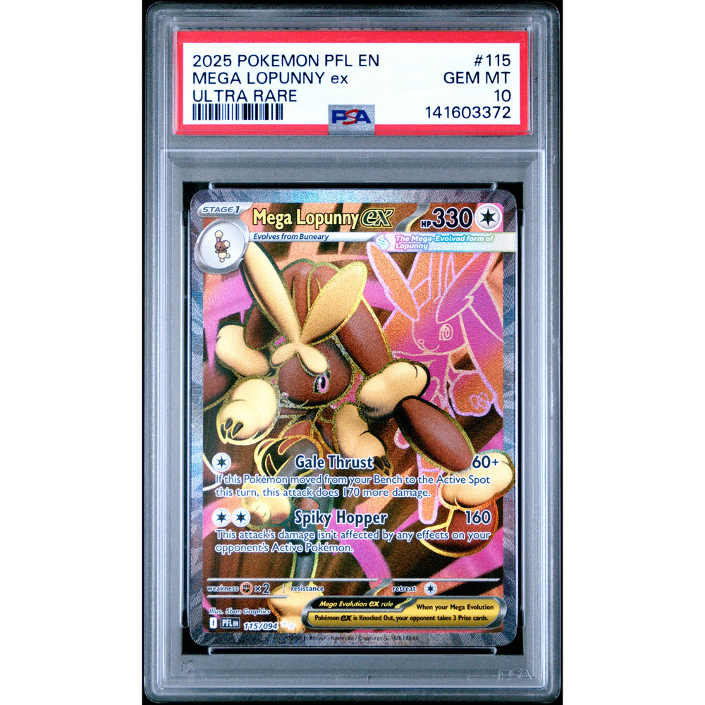 Pokémon TCG: Mega Lopunny Ex #115 PSA 10
