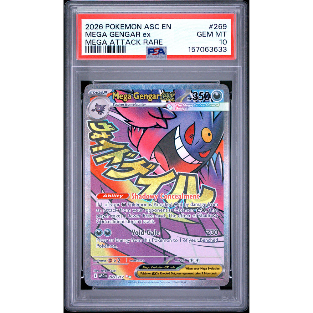 Pokémon TCG: Mega Gengar Ex #269 PSA 10 - Ascended Heroes