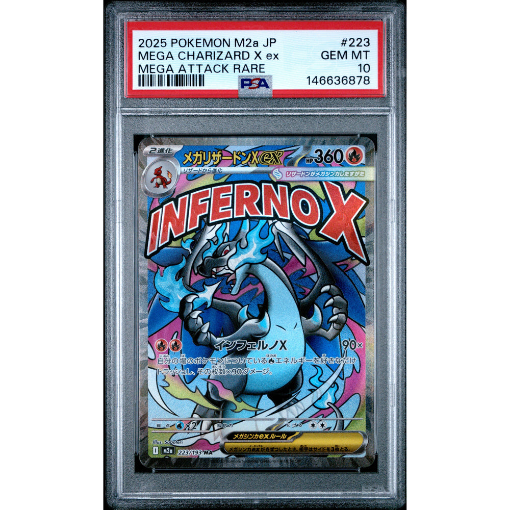 Pokémon TCG: Mega Charizard X Ex #223 PSA 10 - japansk