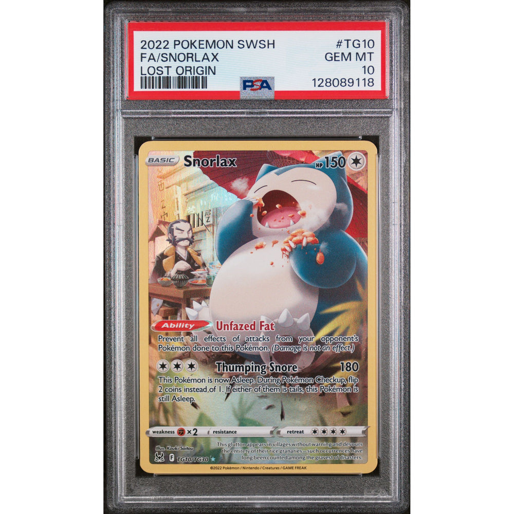 Pokémon TCG: Snorlax #TG10 PSA 10 - Lost Origin Trainer Gallery