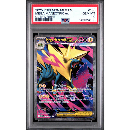 Pokémon TCG: Mega Manectric Ex #158 PSA 10 - Mega Evolution-145624183