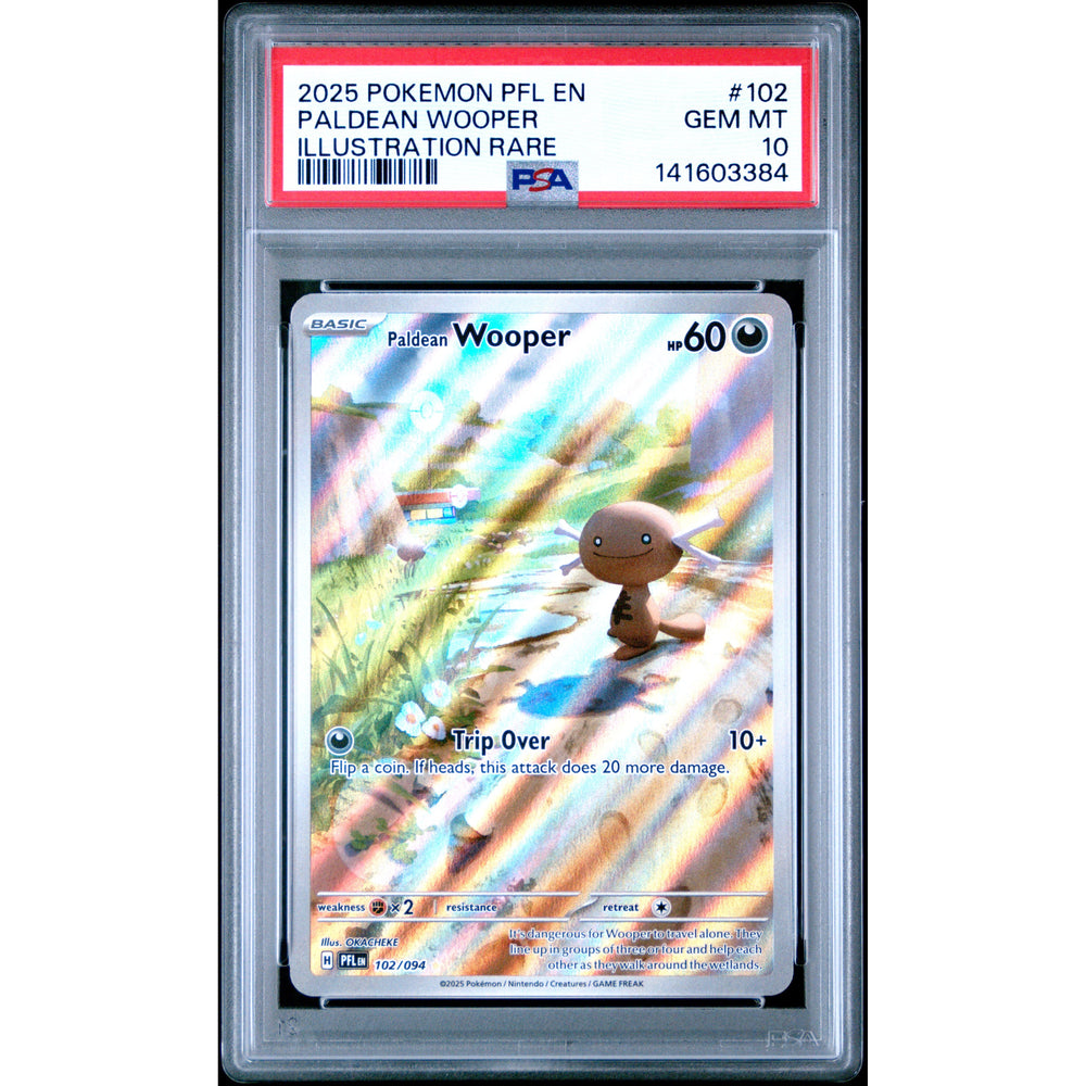 Pokémon TCG: Paldean Wooper #102 PSA 10