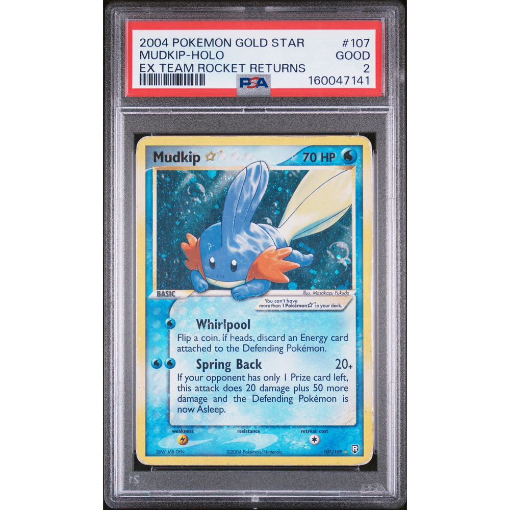 Pokémon TCG: Mudkip Holo #107 PSA 2