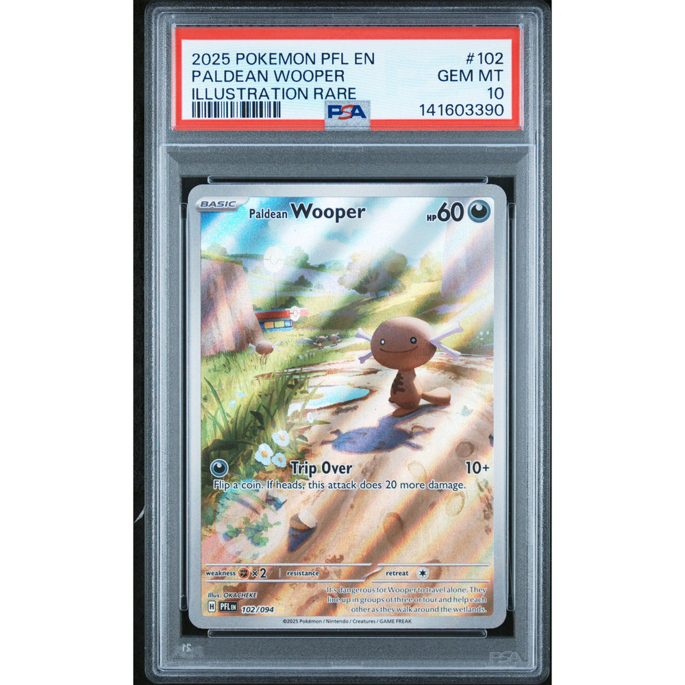 Pokémon TCG: Paldean Wooper #102 PSA 10