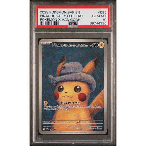 Pokémon TCG: Pikachu Grey Felt Hat #085 PSA 10-89744996
