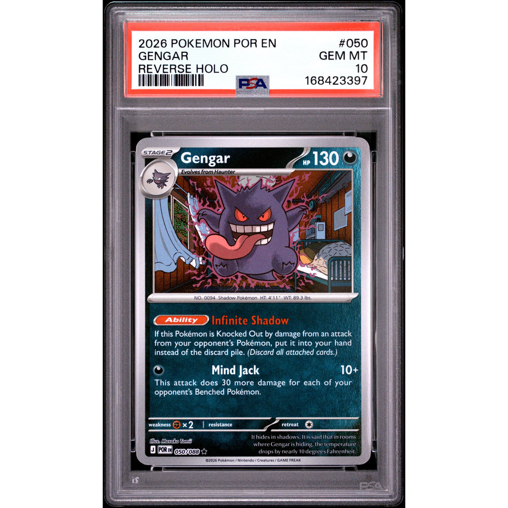 Pokémon TCG: Gengar #050 PSA 10 - Perfect Order