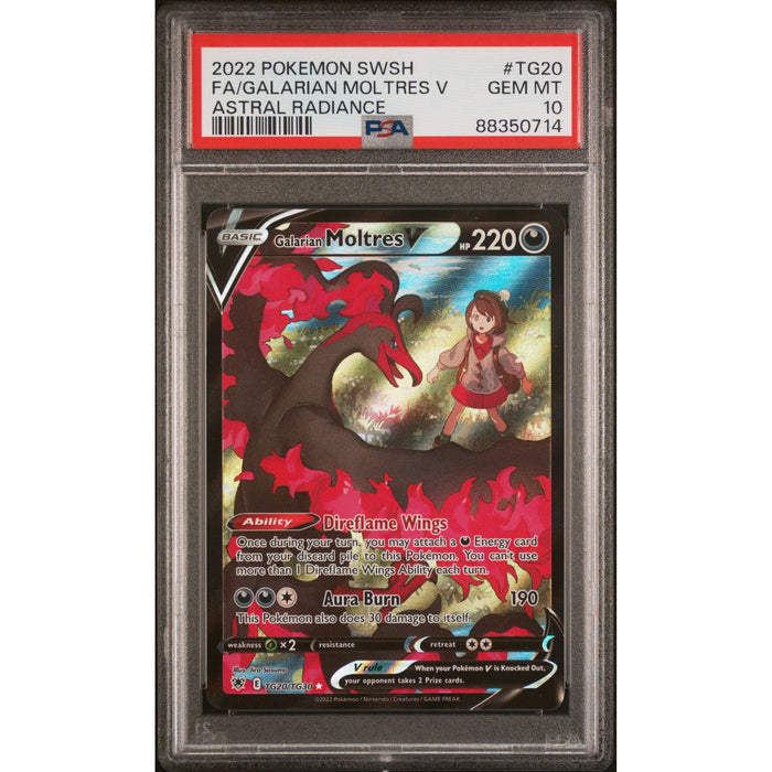 Pokémon TCG: Galarian Moltres V #TG20 PSA 10-88350714