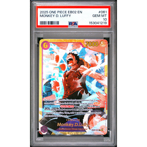 One Piece TCG: Monkey D. Luffy #061 PSA 10-153041219