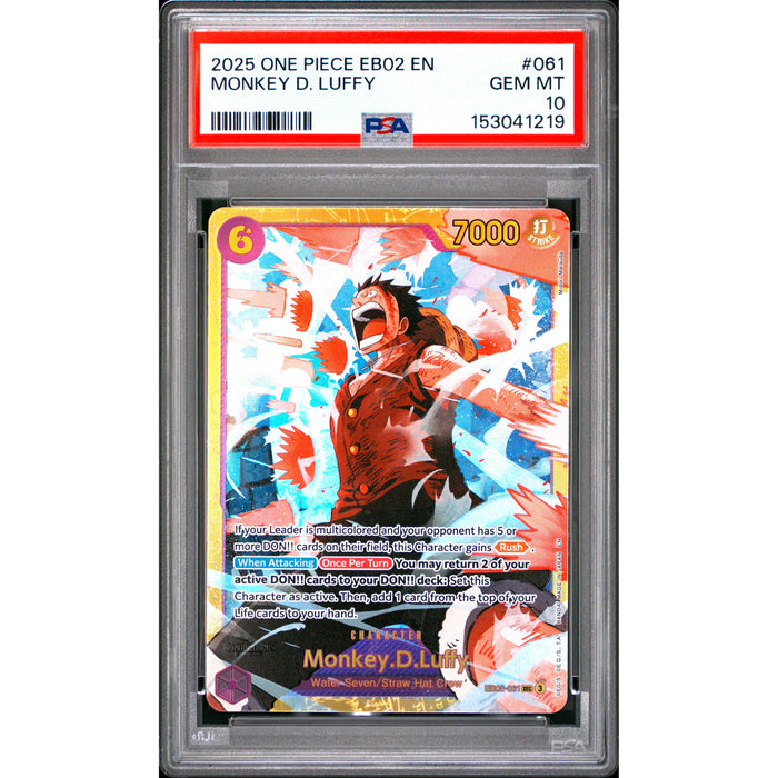 One Piece TCG: Monkey D. Luffy #061 PSA 10-153041219