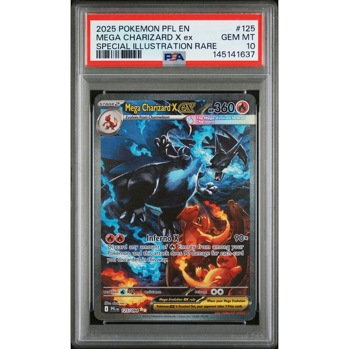 Pokémon TCG: Mega Charizard X Ex #125 PSA 10 - Phantasmal Flames-145141637