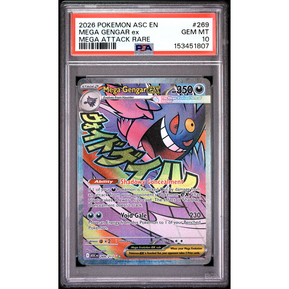 Pokémon TCG: Mega Gengar Ex #269 PSA 10 - Ascended Heroes