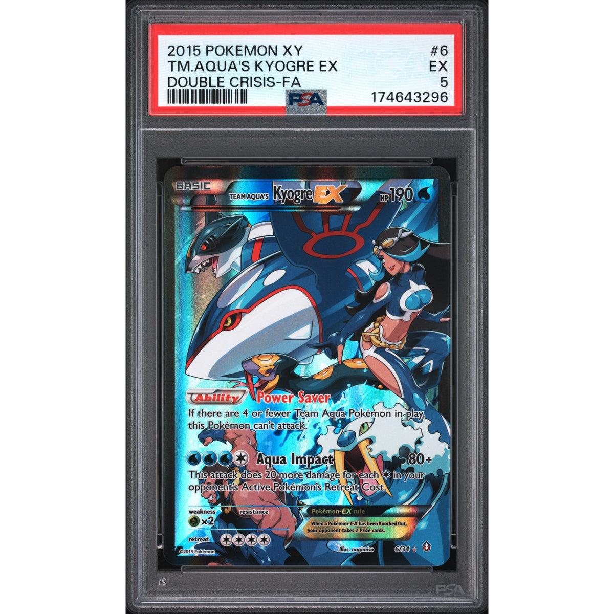 Pokémon TCG: Team Aqua's Kyogre Ex #6 PSA 5-174643296