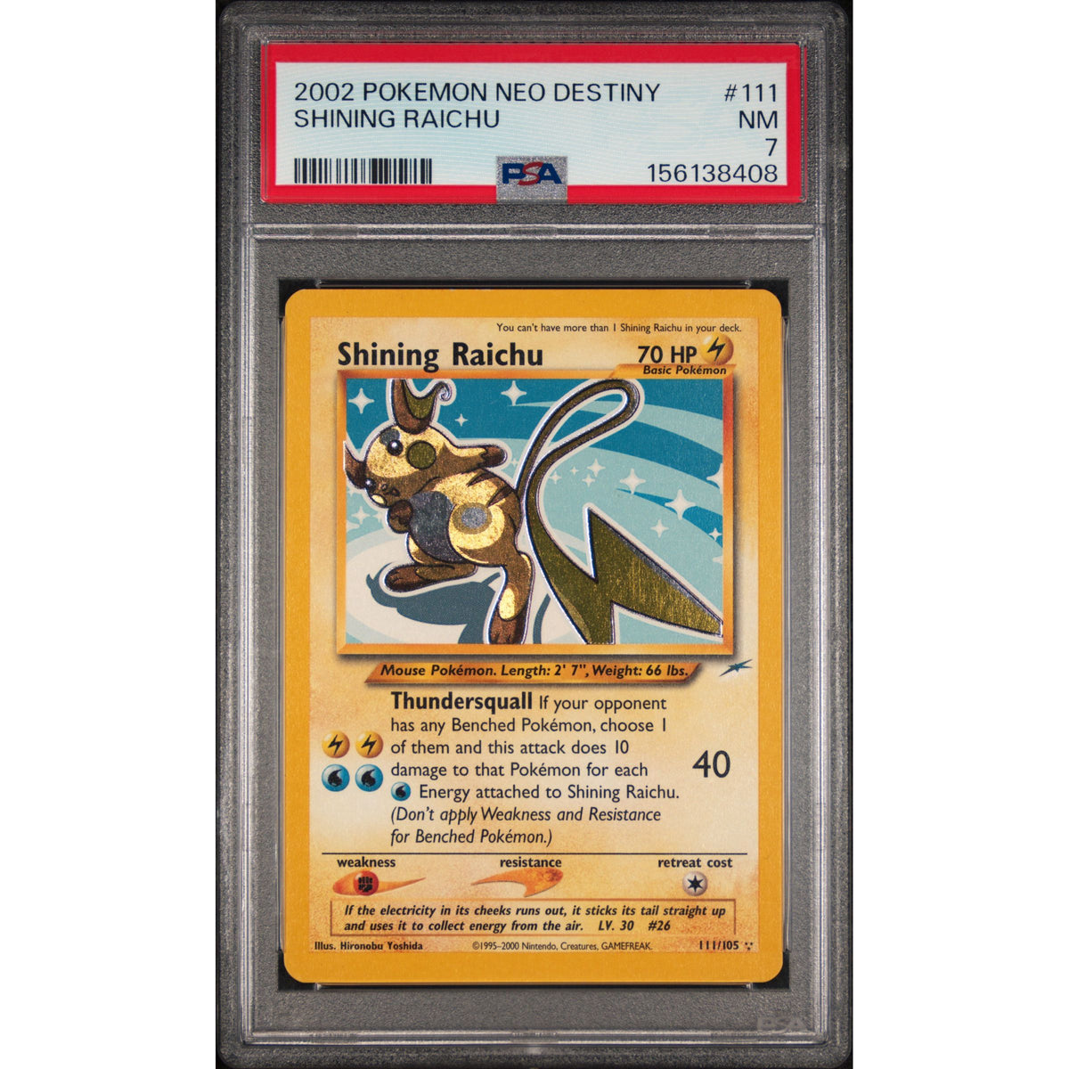 Pokémon TCG: Shining Raichu #111 PSA 7-156138408