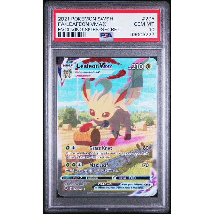 Pokémon TCG: Leafeon Vmax #205 PSA 10-99003227