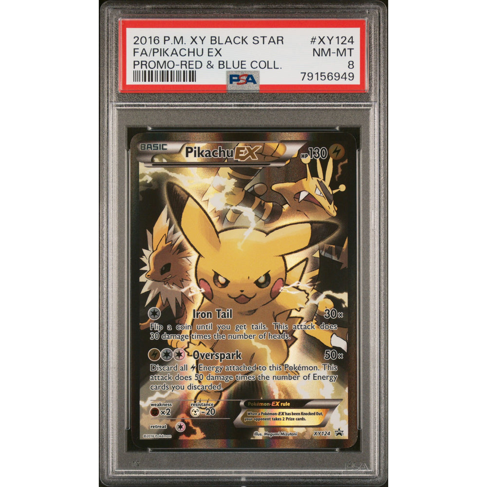 Pokémon TCG: Pikachu Ex XY124 PSA 8 - XY Black Star Promo